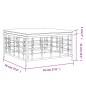 vidaXL Gartenhocker mit Dunkelgrauem Kissen Poly Rattan vidaXL Gartenhocker mit Dunkelgrauem Kissen Poly Rattan