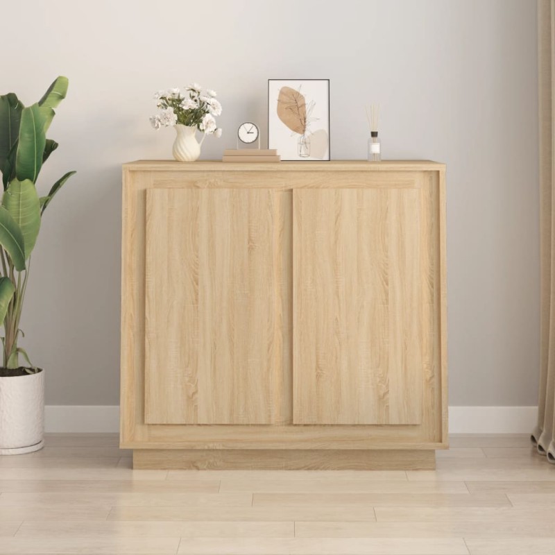vidaXL Sideboard Sonoma-Eiche 80x34x75 cm Holzwerkstoff vidaXL Sideboard Sonoma-Eiche 80x34x75 cm Holzwerkstoff