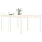 vidaXL Gartentisch Weiß 203,5x100x76 cm Massivholz Kiefer vidaXL Gartentisch Weiß 203,5x100x76 cm Massivholz Kiefer