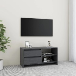 vidaXL TV-Schrank Grau 80x31x39 cm Massivholz Kiefer