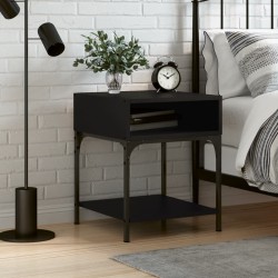 vidaXL Nachttisch Schwarz 40x41x50 cm Holzwerkstoff