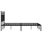 vidaXL Bettgestell mit Kopfteil Metall Schwarz 140x200 cm vidaXL Bettgestell mit Kopfteil Metall Schwarz 140x200 cm