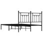 vidaXL Bettgestell mit Kopfteil Metall Schwarz 140x200 cm vidaXL Bettgestell mit Kopfteil Metall Schwarz 140x200 cm