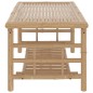 2-tlg. Garten-Lounge-Set mit Dunkelgrauen Kissen Bambus 2-tlg. Garten-Lounge-Set mit Dunkelgrauen Kissen Bambus