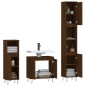 3-tlg. Badmöbel-Set Braun Eichen-Optik Holzwerkstoff 3-tlg. Badmöbel-Set Braun Eichen-Optik Holzwerkstoff