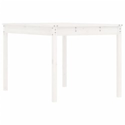 vidaXL Gartentisch Weiß 121x82,5x76 cm Massivholz Kiefer