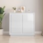 vidaXL Sideboard Hochglanz-Weiß 80x34x75 cm Holzwerkstoff vidaXL Sideboard Hochglanz-Weiß 80x34x75 cm Holzwerkstoff