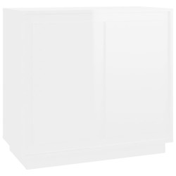 vidaXL Sideboard Hochglanz-Weiß 80x34x75 cm Holzwerkstoff