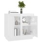vidaXL Sideboard Hochglanz-Weiß 80x34x75 cm Holzwerkstoff vidaXL Sideboard Hochglanz-Weiß 80x34x75 cm Holzwerkstoff
