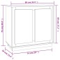 vidaXL Sideboard Hochglanz-Weiß 80x34x75 cm Holzwerkstoff vidaXL Sideboard Hochglanz-Weiß 80x34x75 cm Holzwerkstoff