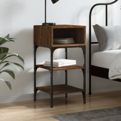 vidaXL Nachttisch Braun Eichen-Optik 35x34,5x70 cm Holzwerkstoff