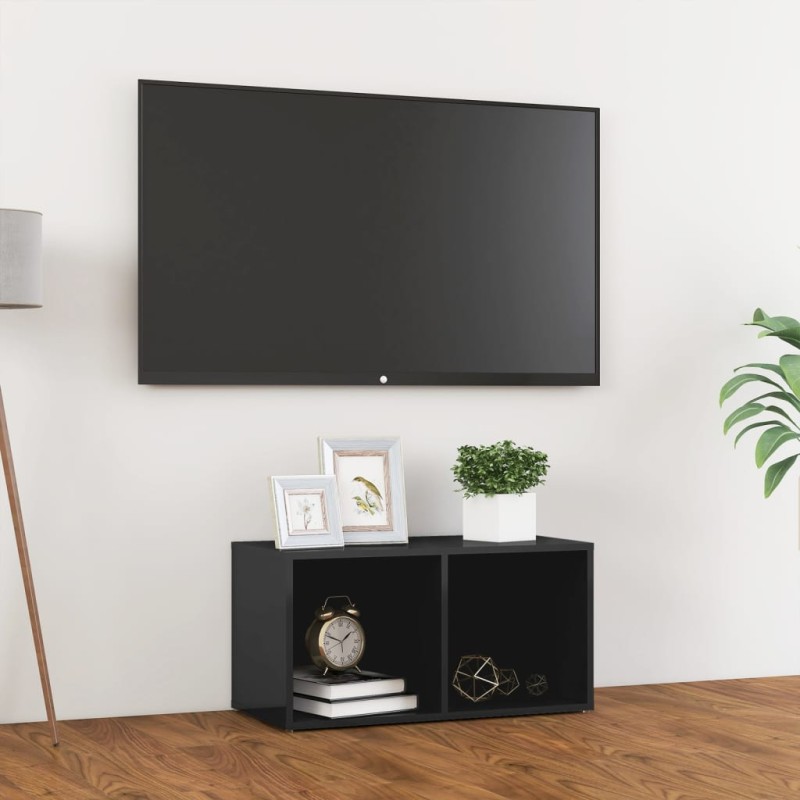 vidaXL TV-Schrank Hochglanz-Grau 72x35x36,5 cm Holzwerkstoff vidaXL TV-Schrank Hochglanz-Grau 72x35x36,5 cm Holzwerkstoff