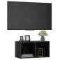 vidaXL TV-Schrank Hochglanz-Grau 72x35x36,5 cm Holzwerkstoff vidaXL TV-Schrank Hochglanz-Grau 72x35x36,5 cm Holzwerkstoff