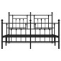 vidaXL Bettgestell mit Kopf- und Fußteil Metall Schwarz 140x190 cm vidaXL Bettgestell mit Kopf- und Fußteil Metall Schwarz 140x190 cm