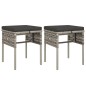 vidaXL 6-tlg. Garten-Lounge-Set mit Kissen Grau Poly Rattan vidaXL 6-tlg. Garten-Lounge-Set mit Kissen Grau Poly Rattan