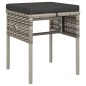 vidaXL 6-tlg. Garten-Lounge-Set mit Kissen Grau Poly Rattan vidaXL 6-tlg. Garten-Lounge-Set mit Kissen Grau Poly Rattan