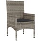 vidaXL 6-tlg. Garten-Lounge-Set mit Kissen Grau Poly Rattan vidaXL 6-tlg. Garten-Lounge-Set mit Kissen Grau Poly Rattan