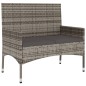 vidaXL 6-tlg. Garten-Lounge-Set mit Kissen Grau Poly Rattan vidaXL 6-tlg. Garten-Lounge-Set mit Kissen Grau Poly Rattan