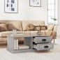 vidaXL Couchtisch Grau Sonoma 90x50x35 cm Holzwerkstoff vidaXL Couchtisch Grau Sonoma 90x50x35 cm Holzwerkstoff