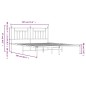 vidaXL Bettgestell mit Kopfteil Metall Weiß 180x200 cm vidaXL Bettgestell mit Kopfteil Metall Weiß 180x200 cm