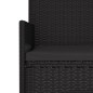 Gartenbank 3-Sitzer mit Kissen Schwarz Poly Rattan Gartenbank 3-Sitzer mit Kissen Schwarz Poly Rattan