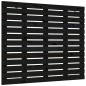 vidaXL Wand-Kopfteil Schwarz 126x3x91,5 cm Massivholz Kiefer