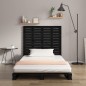 vidaXL Wand-Kopfteil Schwarz 126x3x91,5 cm Massivholz Kiefer
