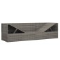 Outdoor-Loungebett mit Kissen Grau Poly Rattan Outdoor-Loungebett mit Kissen Grau Poly Rattan