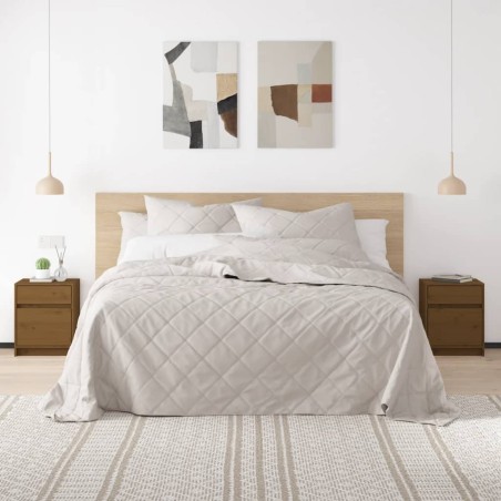 vidaXL Nachttische 2 Stk. Honigbraun 40x31x50 cm Massivholz Kiefer