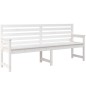 vidaXL Gartenbank Weiß 203,5x48x91,5 cm Massivholz Kiefer vidaXL Gartenbank Weiß 203,5x48x91,5 cm Massivholz Kiefer