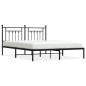 vidaXL Bettgestell mit Kopfteil Metall Schwarz 160x200 cm vidaXL Bettgestell mit Kopfteil Metall Schwarz 160x200 cm