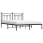 vidaXL Bettgestell mit Kopfteil Metall Schwarz 160x200 cm vidaXL Bettgestell mit Kopfteil Metall Schwarz 160x200 cm