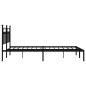 vidaXL Bettgestell mit Kopfteil Metall Schwarz 160x200 cm vidaXL Bettgestell mit Kopfteil Metall Schwarz 160x200 cm