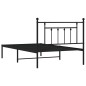 vidaXL Bettgestell mit Kopfteil Metall Schwarz 107x203 cm vidaXL Bettgestell mit Kopfteil Metall Schwarz 107x203 cm
