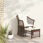 vidaXL 2-tlg. Garten-Lounge-Set mit Kissen Braun Poly Rattan vidaXL 2-tlg. Garten-Lounge-Set mit Kissen Braun Poly Rattan