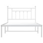 vidaXL Bettgestell mit Kopfteil Metall Weiß 107x203 cm vidaXL Bettgestell mit Kopfteil Metall Weiß 107x203 cm
