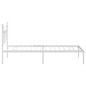 vidaXL Bettgestell mit Kopfteil Metall Weiß 107x203 cm vidaXL Bettgestell mit Kopfteil Metall Weiß 107x203 cm