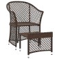 vidaXL 2-tlg. Garten-Lounge-Set mit Kissen Braun Poly Rattan vidaXL 2-tlg. Garten-Lounge-Set mit Kissen Braun Poly Rattan