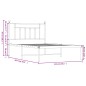 vidaXL Bettgestell mit Kopfteil Metall Weiß 107x203 cm vidaXL Bettgestell mit Kopfteil Metall Weiß 107x203 cm