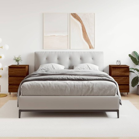vidaXL Nachttische 2 Stk. Braun Eichen-Optik 40x35x69 cm Holzwerkstoff
