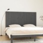 vidaXL Wand-Kopfteil Grau 204x3x110 cm Massivholz Kiefer
