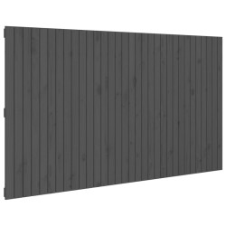 vidaXL Wand-Kopfteil Grau 204x3x110 cm Massivholz Kiefer