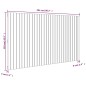 vidaXL Wand-Kopfteil Grau 204x3x110 cm Massivholz Kiefer