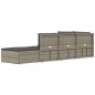 5-tlg. Garten-Lounge-Set mit Kissen Grau Poly Rattan 5-tlg. Garten-Lounge-Set mit Kissen Grau Poly Rattan
