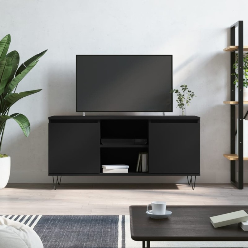 vidaXL TV-Schrank Schwarz 104x35x50 cm Holzwerkstoff vidaXL TV-Schrank Schwarz 104x35x50 cm Holzwerkstoff