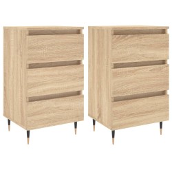 vidaXL Nachttische 2 Stk. Sonoma-Eiche 40x35x69 cm Holzwerkstoff