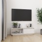vidaXL TV-Schrank Weiß 110x30x33,5 cm Massivholz Kiefer vidaXL TV-Schrank Weiß 110x30x33,5 cm Massivholz Kiefer