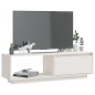 vidaXL TV-Schrank Weiß 110x30x33,5 cm Massivholz Kiefer vidaXL TV-Schrank Weiß 110x30x33,5 cm Massivholz Kiefer