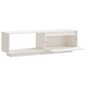 vidaXL TV-Schrank Weiß 110x30x33,5 cm Massivholz Kiefer vidaXL TV-Schrank Weiß 110x30x33,5 cm Massivholz Kiefer