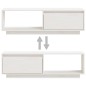 vidaXL TV-Schrank Weiß 110x30x33,5 cm Massivholz Kiefer vidaXL TV-Schrank Weiß 110x30x33,5 cm Massivholz Kiefer
